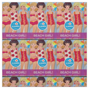 Tecido de Boneca de Papel Praia