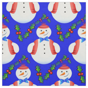 tecido de boneco de neve do natal