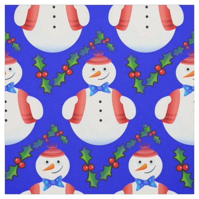tecido de boneco de neve do natal (Modelo)