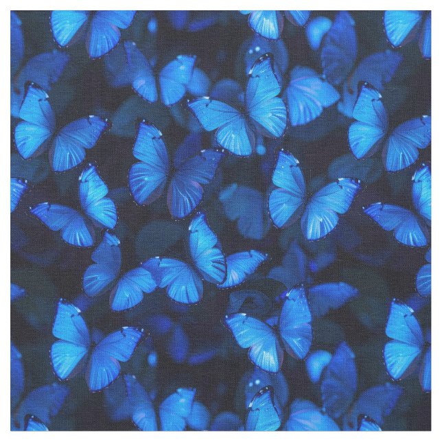 Tecido de Borboleta Azul Iridescente (Detalhe)
