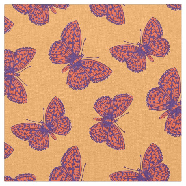 Tecido de borboleta fritilaria tingida de roxo lar (Detalhe)