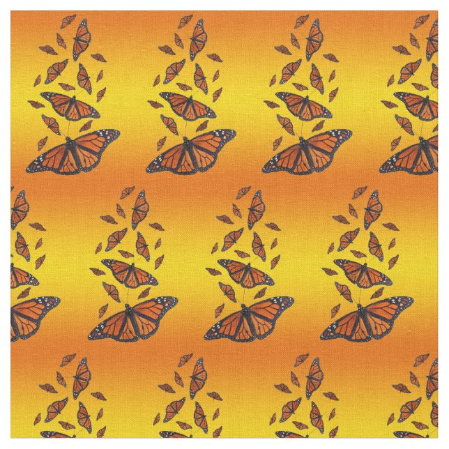 Tecido de Borboleta Monarca (Erupção Solar) (Detalhe)