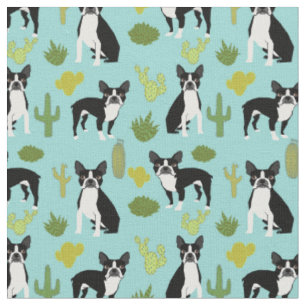 Tecido de Boston Terrier Cactus
