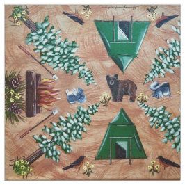 Tecido de brilho e sondagem de acampamento