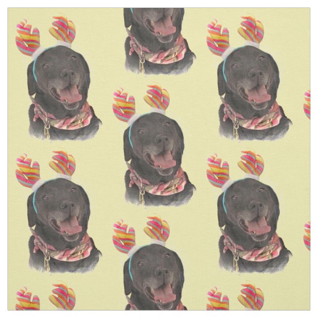 Tecido de Cachorro Negro alegre Labrador (Modelo)