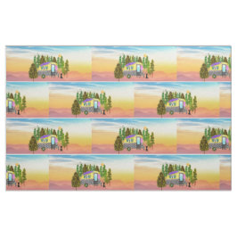 Tecido de Camper Feliz e Bonito