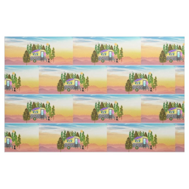 Tecido de Camper Feliz e Bonito (Jarda)