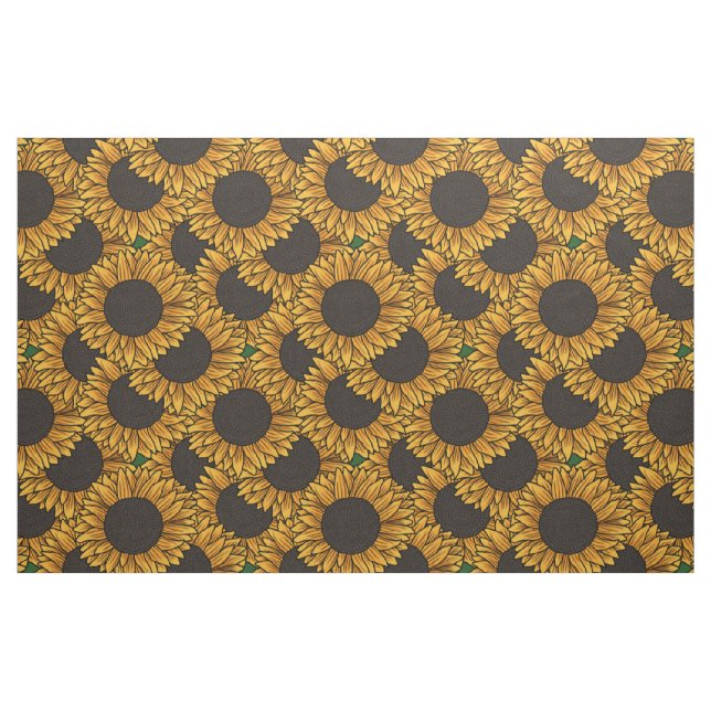 Tecido de Campo de Girassóis Grandes (Jarda)