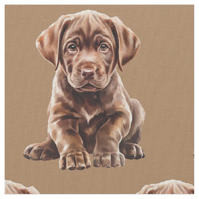 Tecido de cão Labrador de Chocolate (Detalhe)