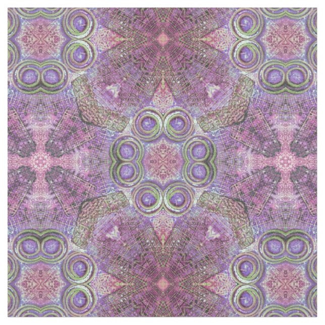 Tecido de Carro Padrão de Joias Rosa e Roxo (Detalhe)