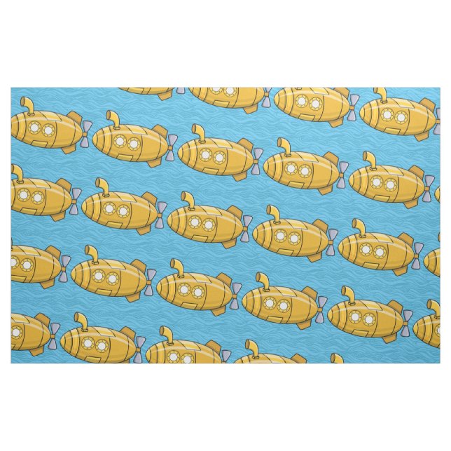 Tecido de Cartoons Submarinos Amarelos (Fat Quarter)