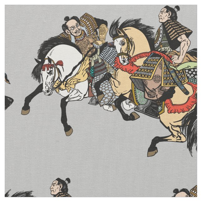 Tecido de cavaleiro samurai japonês (Detalhe)