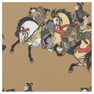 Tecido de cavaleiro samurai japonês