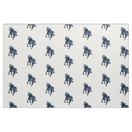 Tecido de Cavalos Azuis