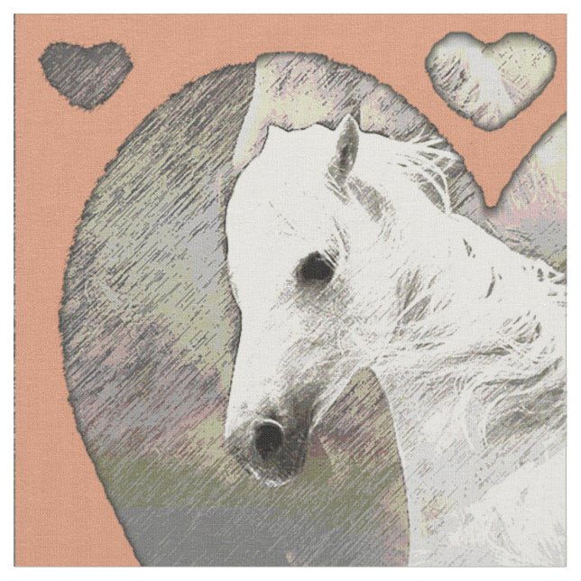 tecido de Cavalos e Corações (Detalhe)