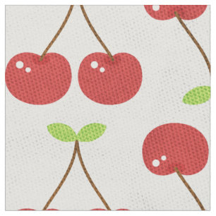 Tecido de Cherry Retro - Grande Impressão