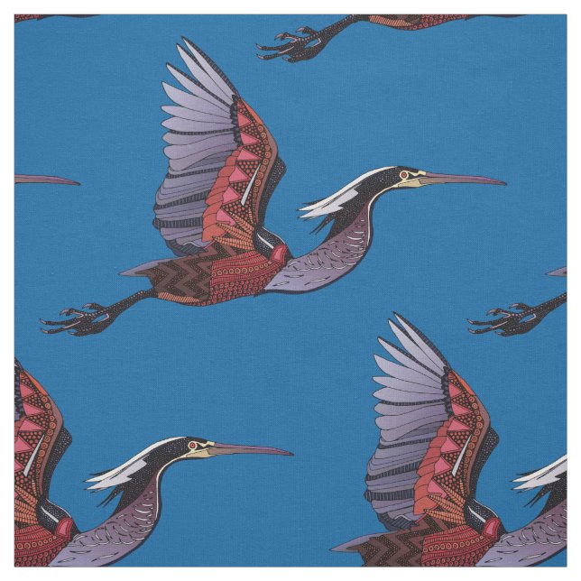 Tecido de cobalto Agami heron (Modelo)