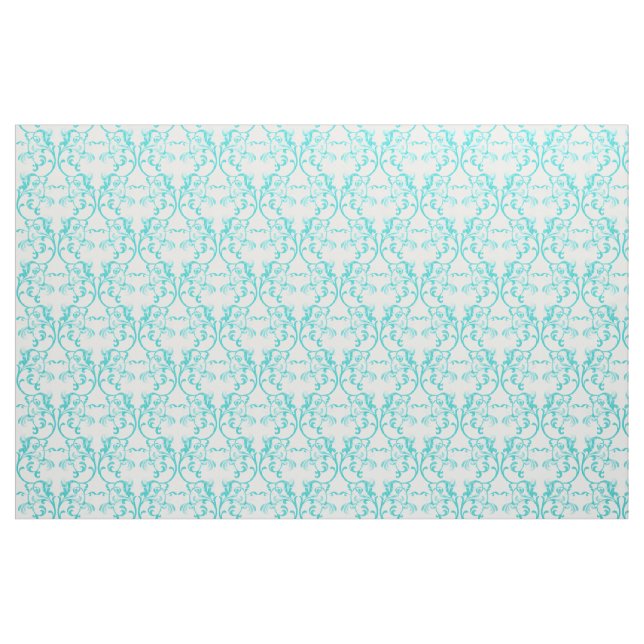 Tecido de Cor damasco de Aqua Parisiense (Fat Quarter)
