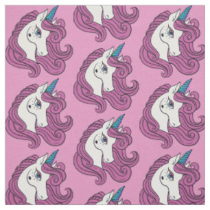 Tecido de cor personalizado do Unicorn em branco