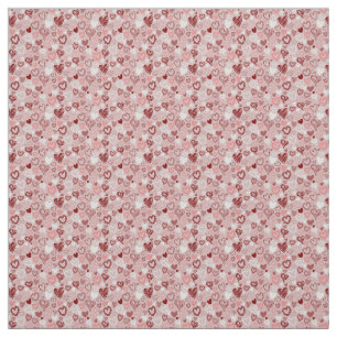 Tecido de Corações Cor-de-Rosa