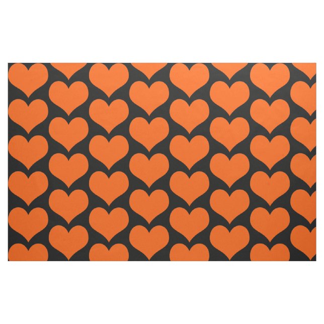 Tecido de Corações Laranja (Fat Quarter)