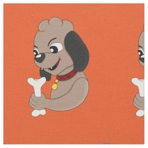Tecido de desenho animado de cachorros