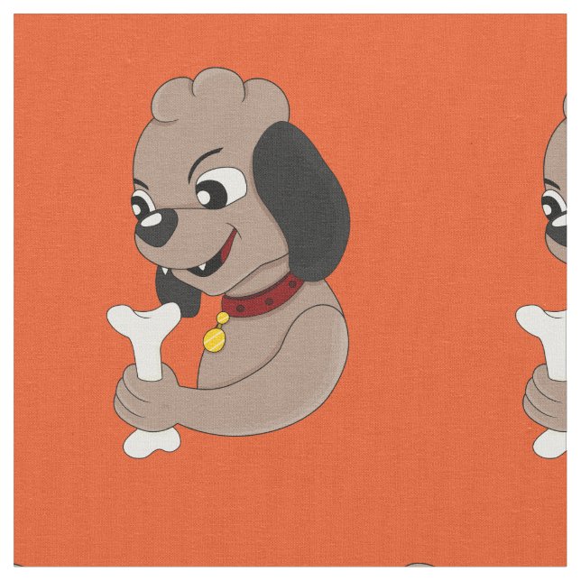 Tecido de desenho animado de cachorros (Detalhe)