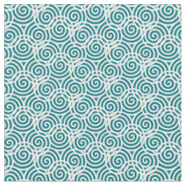 Tecido de Design do Abstrato Espiral Triplo Branco