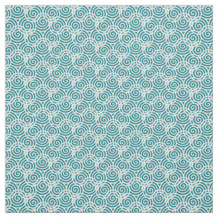 Tecido de Design do Abstrato Espiral Triplo Branco