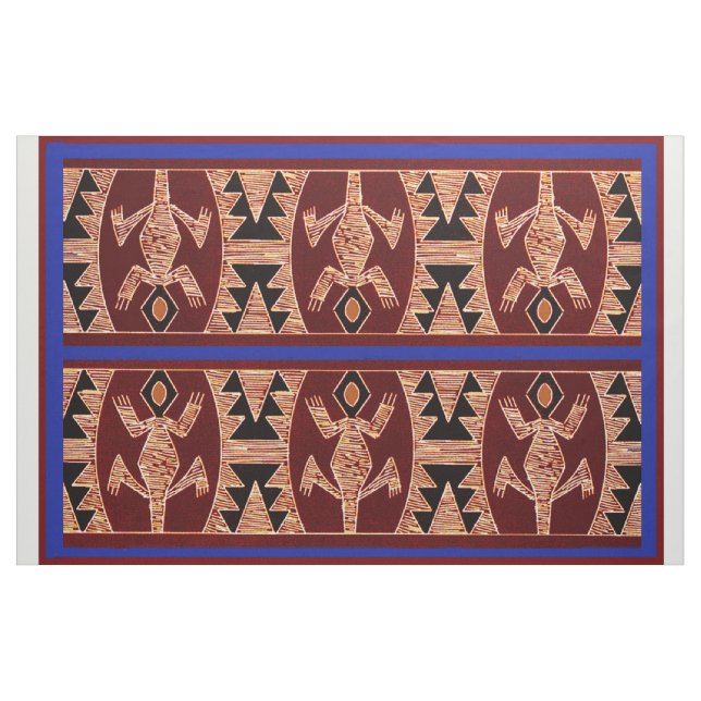 Tecido de Designer Inca Peruano Lagartixas (Jarda)