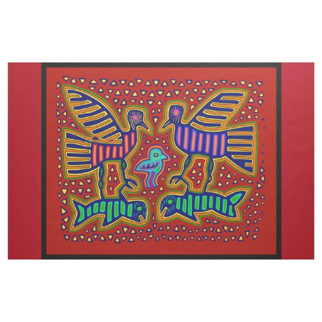 Tecido de Designer Mola Kuna da Ilha de San Blas (Jarda)