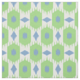 Tecido de diamantes de Ikat verde azul