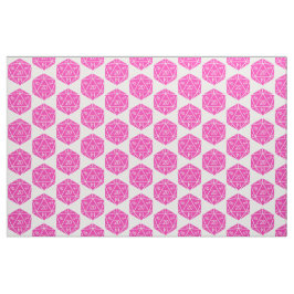 Tecido de Dice D20 Rosa