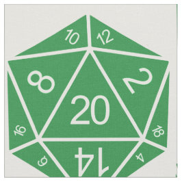 Tecido de Dice Verde D20
