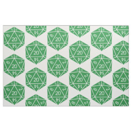 Tecido de Dice Verde D20