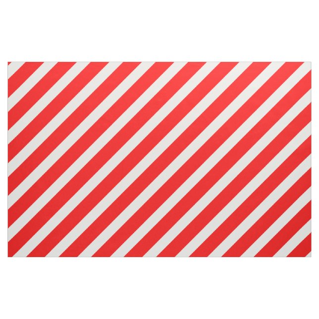 Tecido de distribuição de canas de doce vermelho e (Fat Quarter)