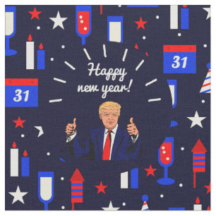 tecido de Donald Trump do feliz ano novo
