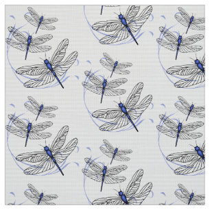 Tecido de Dragonflies Azuis