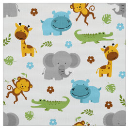Tecido De Ensino De Animais Safari Cute