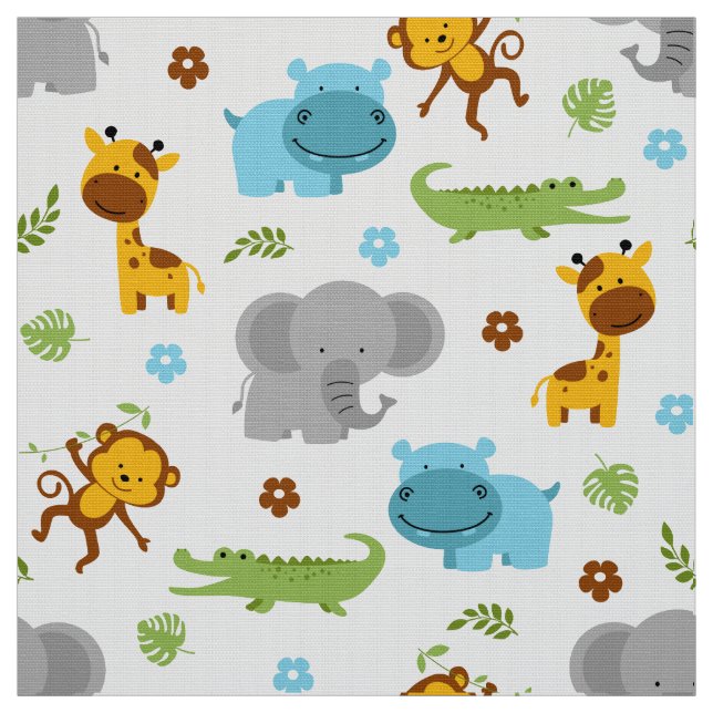 Tecido De Ensino De Animais Safari Cute (Modelo)