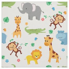 Tecido De Ensino De Animais Safari Cute