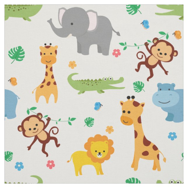 Tecido De Ensino De Animais Safari Cute (Modelo)
