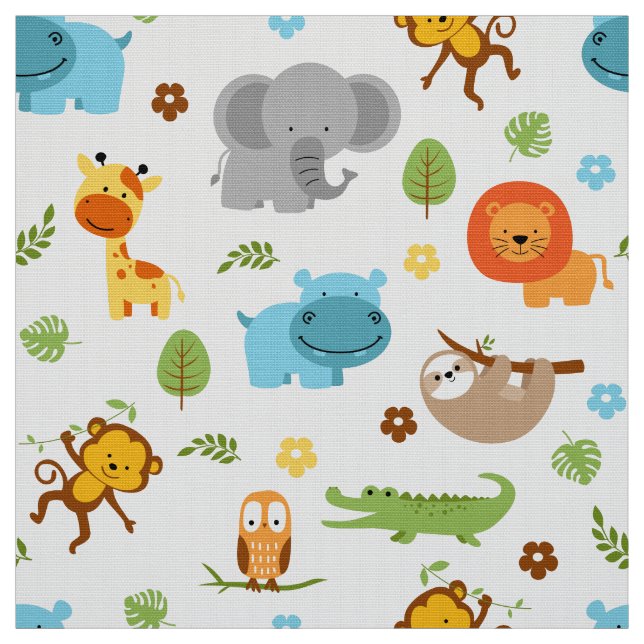 Tecido De Ensino De Animais Safari Cute (Modelo)