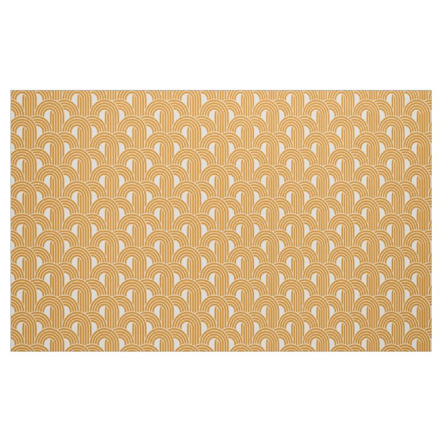 Tecido de Estilo de Deco de Arte Amarela. (Fat Quarter)