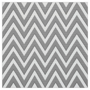 Tecido de Estofamento Chevron Cinza e Branco