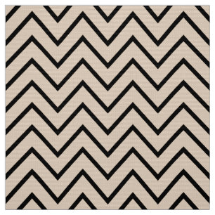 Tecido de Estofamento Chevron Preto e Creme