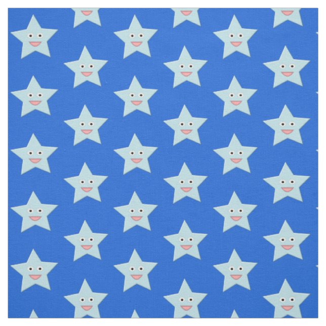 Tecido de estrela de celebração azul brilhante (Modelo)