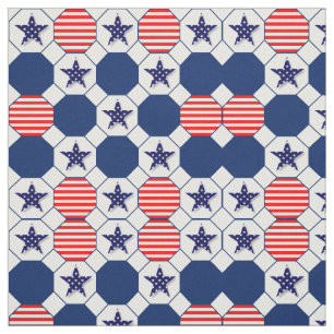 Tecido de Estrelas e Stripes Patriotas