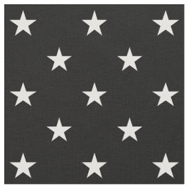 Tecido de estrelas pretas