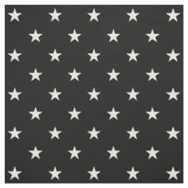 Tecido de estrelas pretas